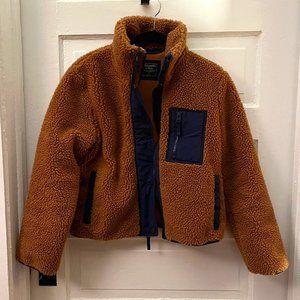 Abercrombie & Fitch Cropped Sherpa Jacket - Sz S